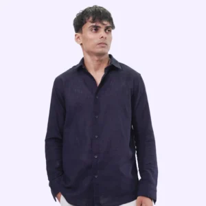 Linen Shirt - Navy